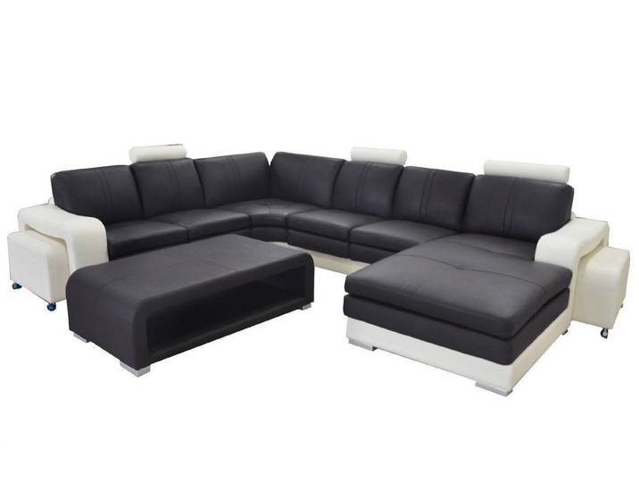 JVmoebel Ecksofa Elegantes Leder Sofa mit ergonomischer Polsterung und Kopfkissen, Made in Europa