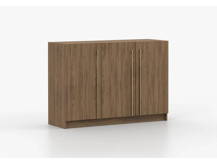 Kommode ROSA 3D III 134 cm Nussbaum Nussbaum Gold