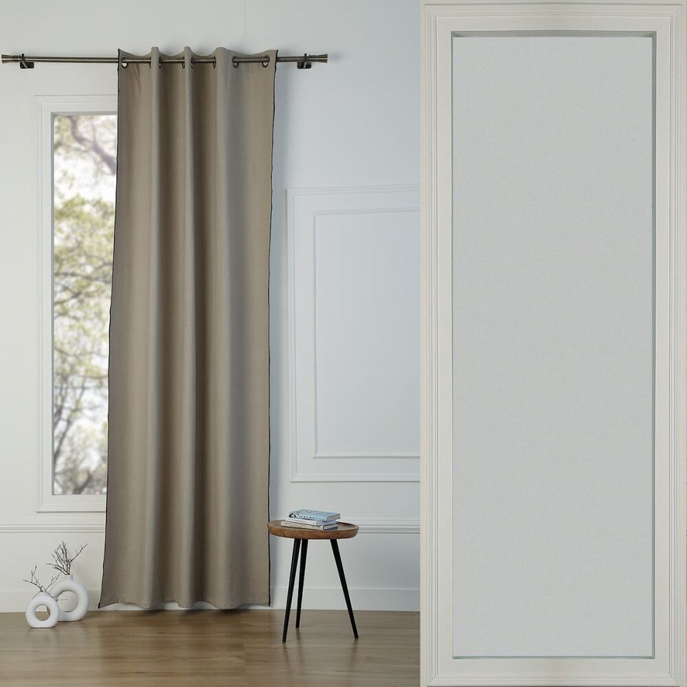 Febronie Cortina con ojales lino 140x260 natural / negro