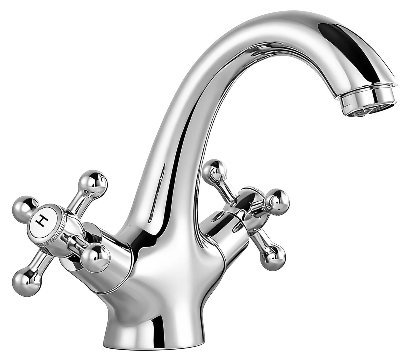 Retro badmengkraan met twee handgrepen voor de badkamer