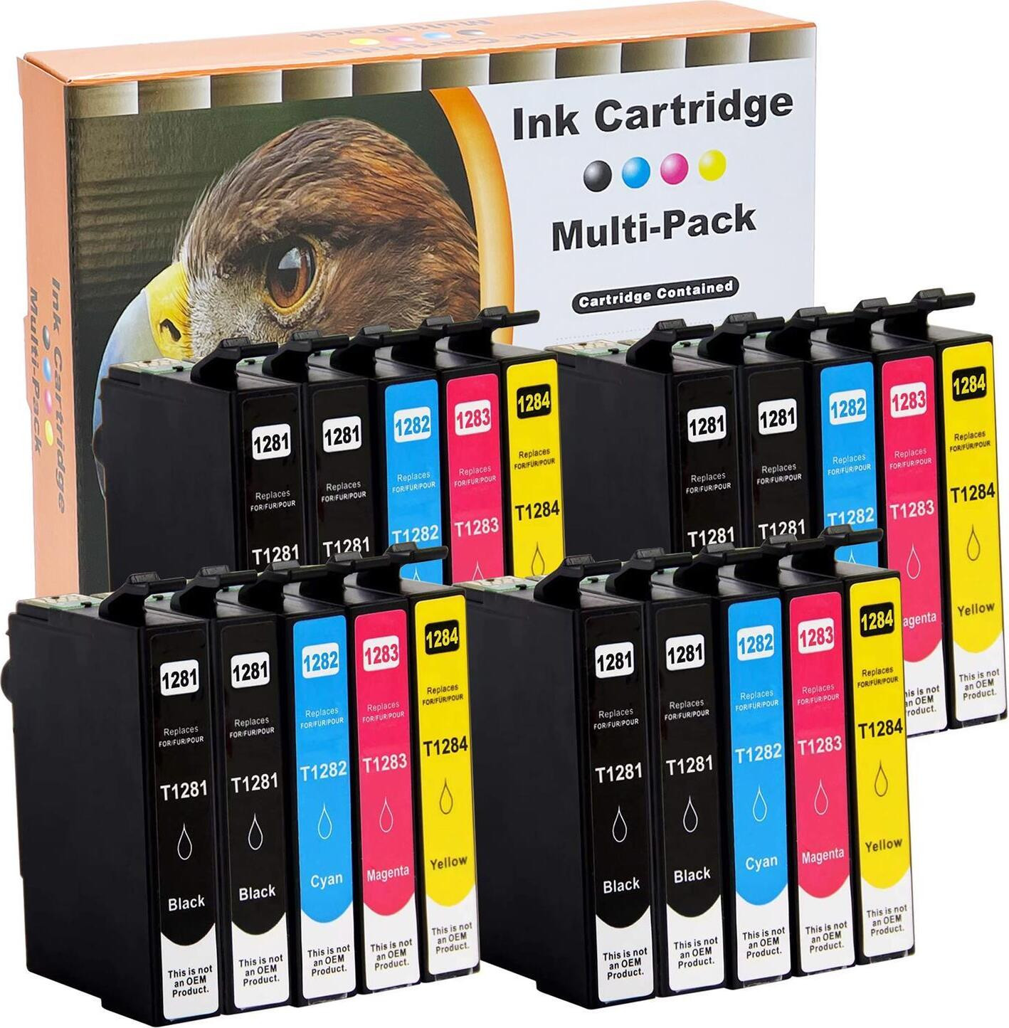 20 compatibele printerpatronen voor Epson T1281 T1282 T1283 T1284 geschikt voor Epson Stylus Office BX305f SX125 SX235w SX425W SX435w SX445W S22 van Starlet24