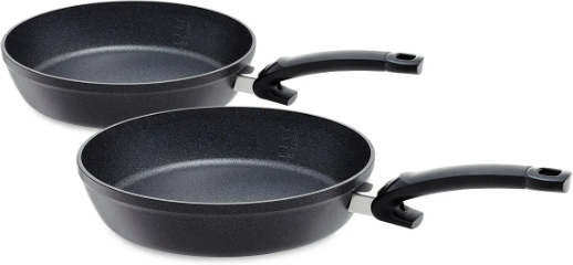Ⓜ️🔵🔵🔵 Fissler Set Padelle - Set 2 pezzi, Serie Adamant Comfort, Nero senza PFOA (estern