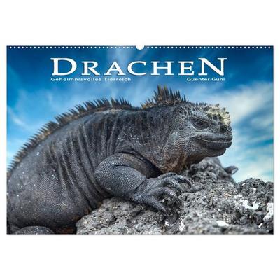 Drachen: Geheimnisvolles Tierreich (Wandkalender 2026 DIN A2 quer), CALVENDO Monatskalender