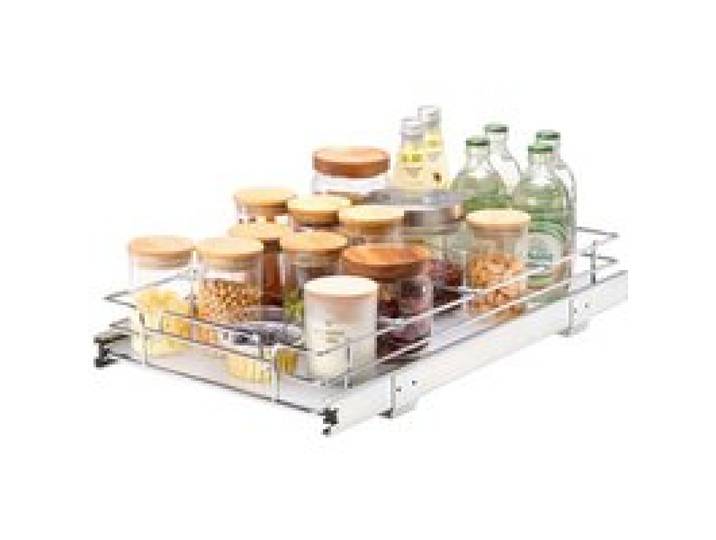 VEVOR ausziehbares Gewürzregal (310x533x85 mm) Spülschrankregal Küchenschrank, Schiebeschublade Waschbecken Gewürzregal Schrank Organizer Unterschrankregal 340x563x185 mm (Einbaumaße)
