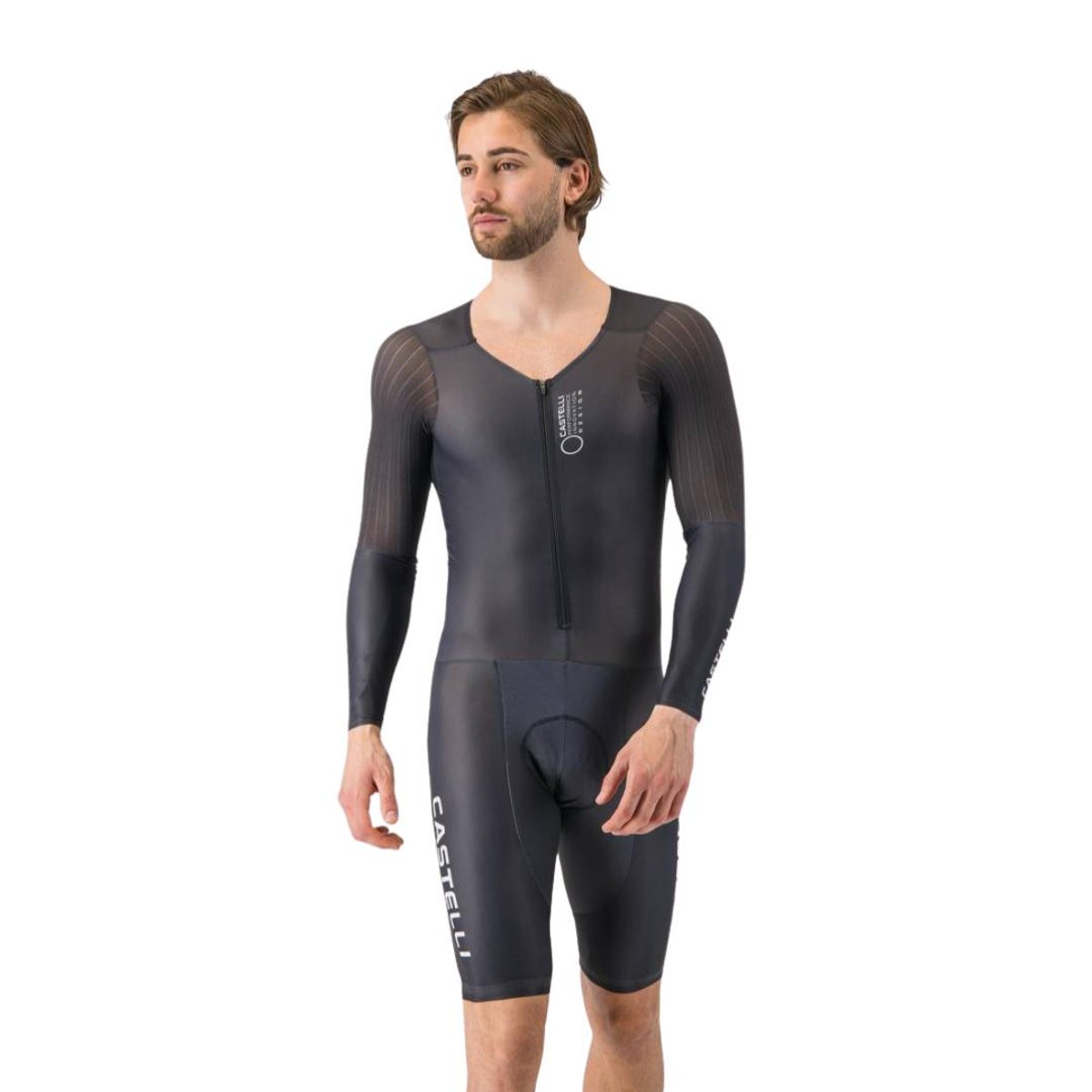 Tutina da ciclismo Castelli Integral Body Paint Nero, Taglia XS. Uomo