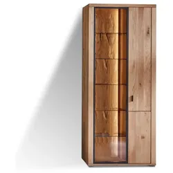 IDEAL Wohnen Standvitrine Malaga Holz Braun Eiche