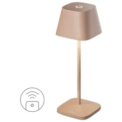 Villeroy & Boch Akku-Tischleuchte Neapel Micro RC Alu, Eisen, Stahl Metall Beige Sand