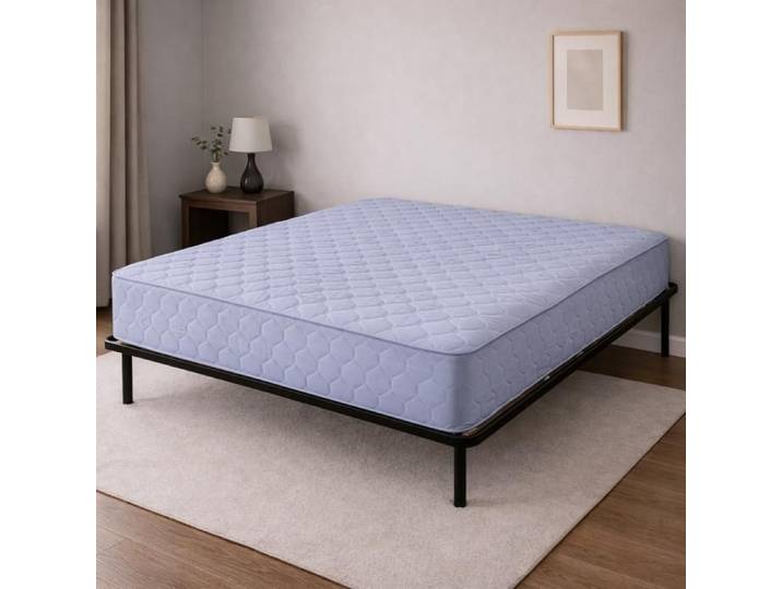 Matelas + Sommier Démonté 200x200 + Pieds + Oreiller Mémoire Offerts Mousse Indéformable - Soutien Ferme - Déhoussable 3 Côtés Hous