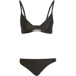 ADIDAS Damen Bikini Triangle Set mit 2-Wege-verstellbaren Trägern, Größe 46 in Schwarz Schwarz