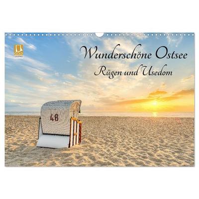 Wunderschöne Ostsee Rügen und Usedom (Wandkalender 2027 DIN A3 quer), CALVENDO Monatskalender