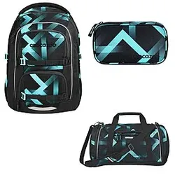 Coocazoo Porter Laser Lights Schulrucksack Set 3tlg