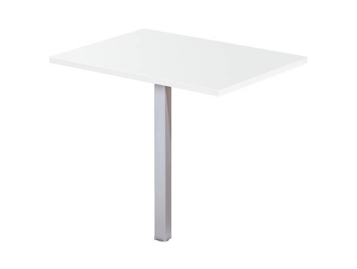 Extension Rectangle Biospace - L.80 x P.60 cm - Plateau Blanc - Pied tube Aluminium