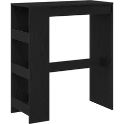 vidaXL Bartisch mit Regal Schwarz Eichen-Optik 90x40x103,5 cm
