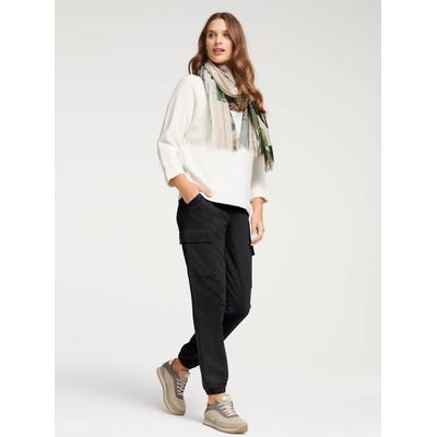 Jogger Pants, Damen, Gr. 40, Normalgrößen, schwarz, 70% Baumwolle, 25% Polyester, 5% Elasthan, RICK CARDONA BY HEINE, unifarben, lang, Hosen