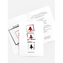 Weihnachtseinladung geschäftlich selbst gestalten mit Spruch und Fotos im Onlinedesigner bei Meine-Kartenmanufaktur.de