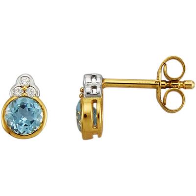 Firetti "Schmuck Geschenk Silber 925 Ohrschmuck Ohrringe Tropfen" mit Blautopas (behandelt), Zirkonia (synth.)