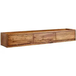 LOWBOARD Massivholz Modern Stil Hängend für 65-Zoll Fernseher mit 3 Schubladen