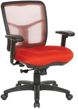 Office Star Products Breathable Mesh Back Office Chair with Upholstered Fabric Seat
