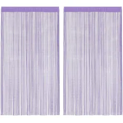 vidaXL Fadenvorhänge 2 Stk. Lila 140x250 cm