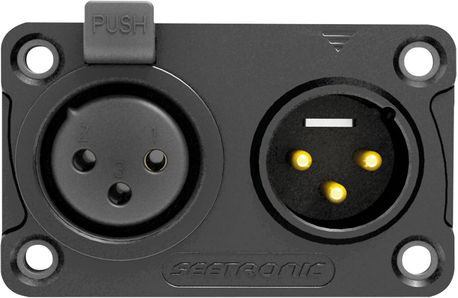Seetronic Xlr 3p Eingangs-/ausgangs-Kombinationsgehäuse Ip65 – Goldkontakte