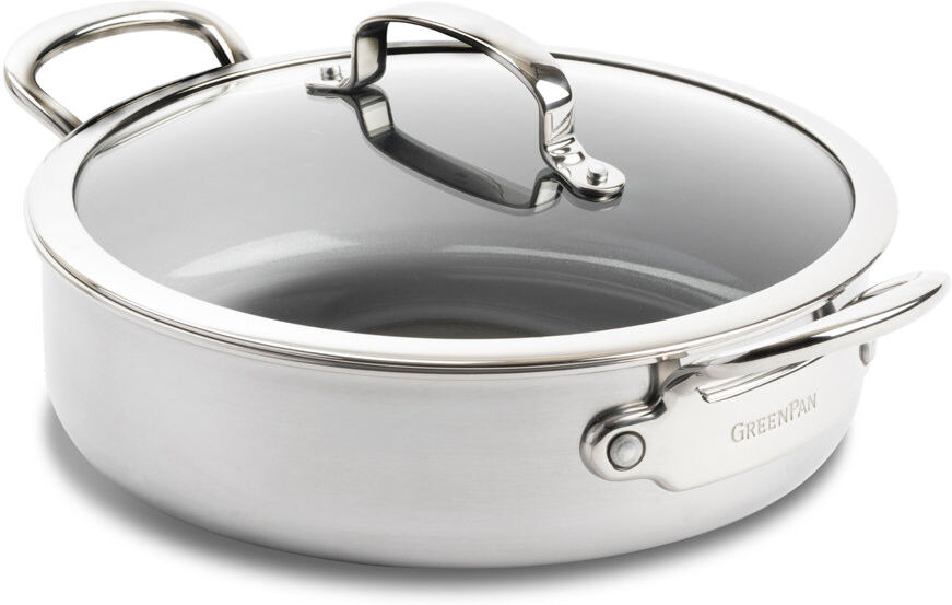 GreenPan Premiere PFAS Free Non Stick Skillet 26cm Stainless Steel