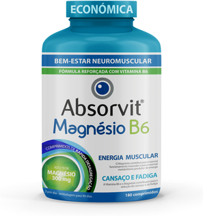 Absorvit Magnésio B6 Bem-Estar Neuromuscular 180 comprimidos
