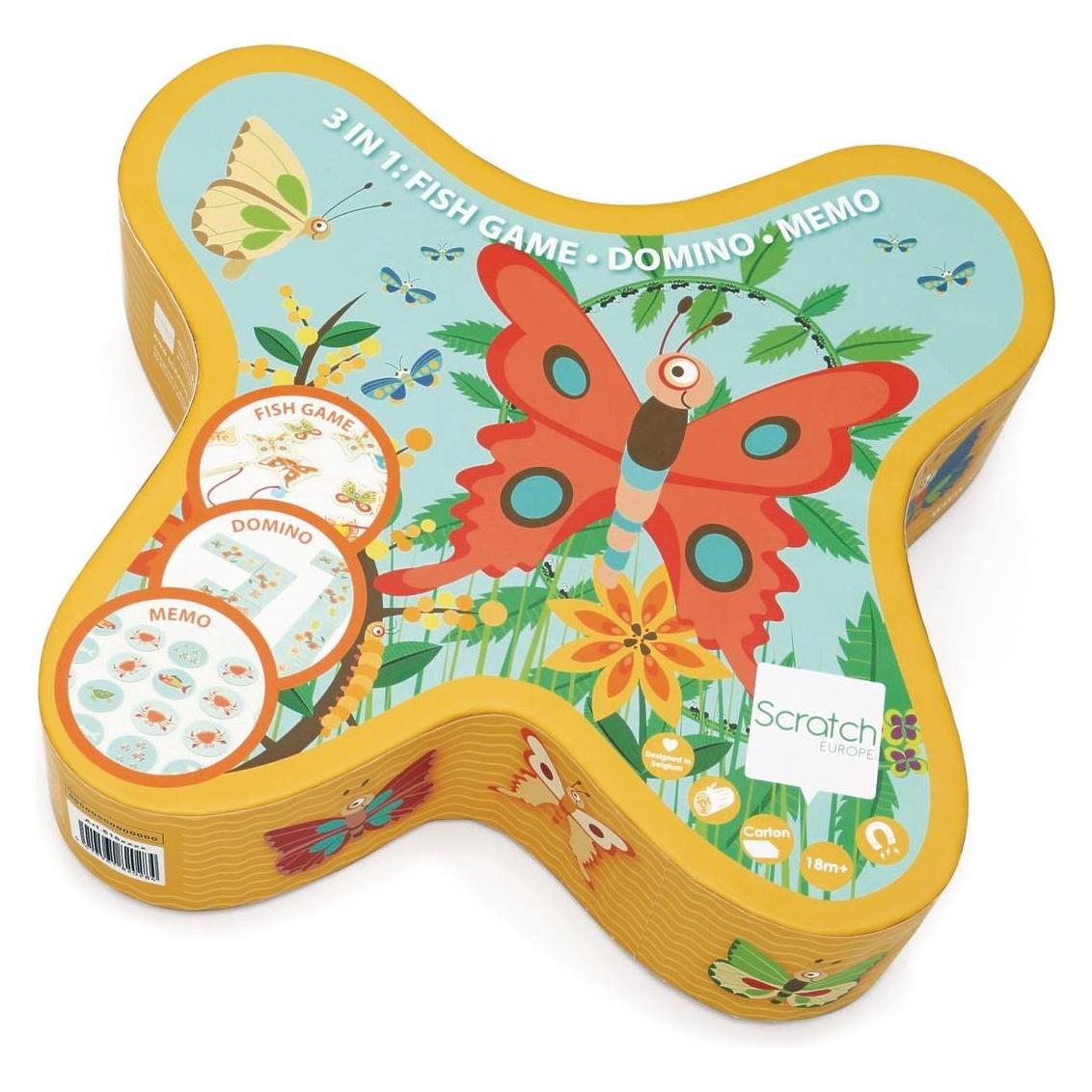 Scratch Spiele 3in1 Schmetterling (Deutsch, 1 - 2 Spieler) (6182028)