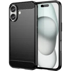 DLH Apple iPhone 16 Silikonhülle (Apple iPhone 16), Smartphone Hülle, Schwarz