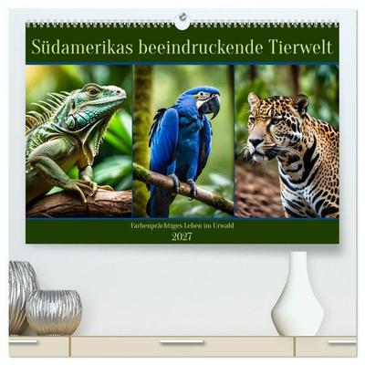 Südamerikas beeindruckende Tierwelt (hochwertiger Premium Wandkalender 2027 DIN A2 quer), Kunstdruck in Hochglanz