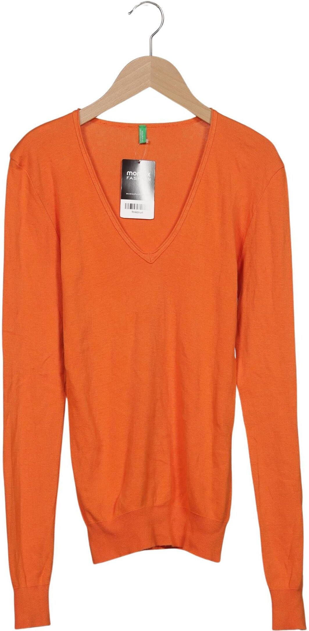 United Colors OF Benetton Damen Pullover, Orange, Gr. M, Baumwolle - Second Hand
