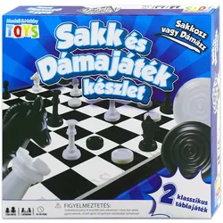 Schach- und Dame-Spielset - auf Ungarisch