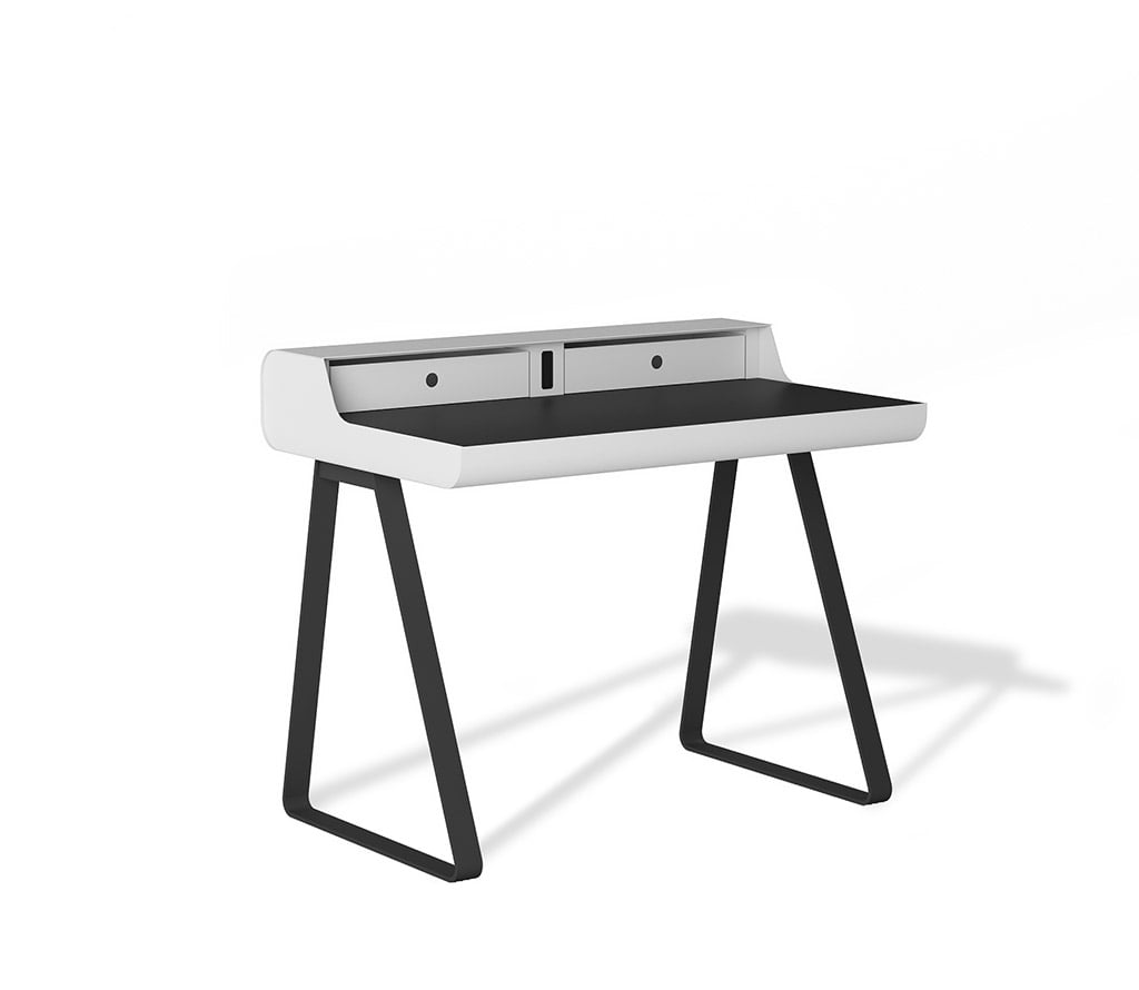 müller möbelfabrikation PS10 Sekretär - schwarz / weiß PS10 + PS10-55 (QuickShip)