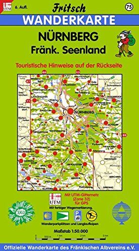 Fritsch Landkartenverlag - Fritsch Karten, Nr.75, Nürnberg, Fränkisches Seenland (Fritsch Wanderkarten 1:50000) - Preis vom 09.10.2026 07:28:09 h