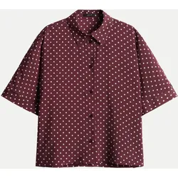 Hemdbluse FARISE Polka Dot Design Rot 44