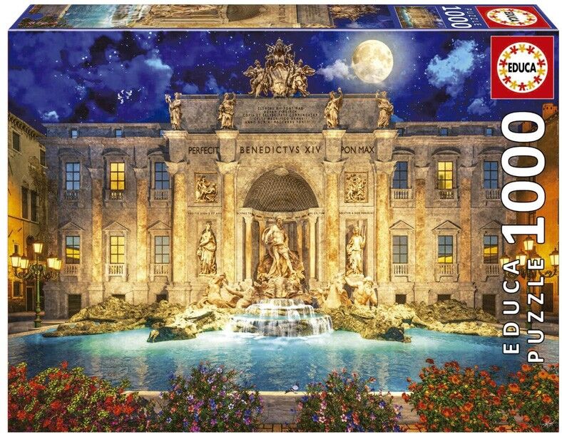 Puzzle 1000 pcs Fontaine de Trevi, Rome - Educa