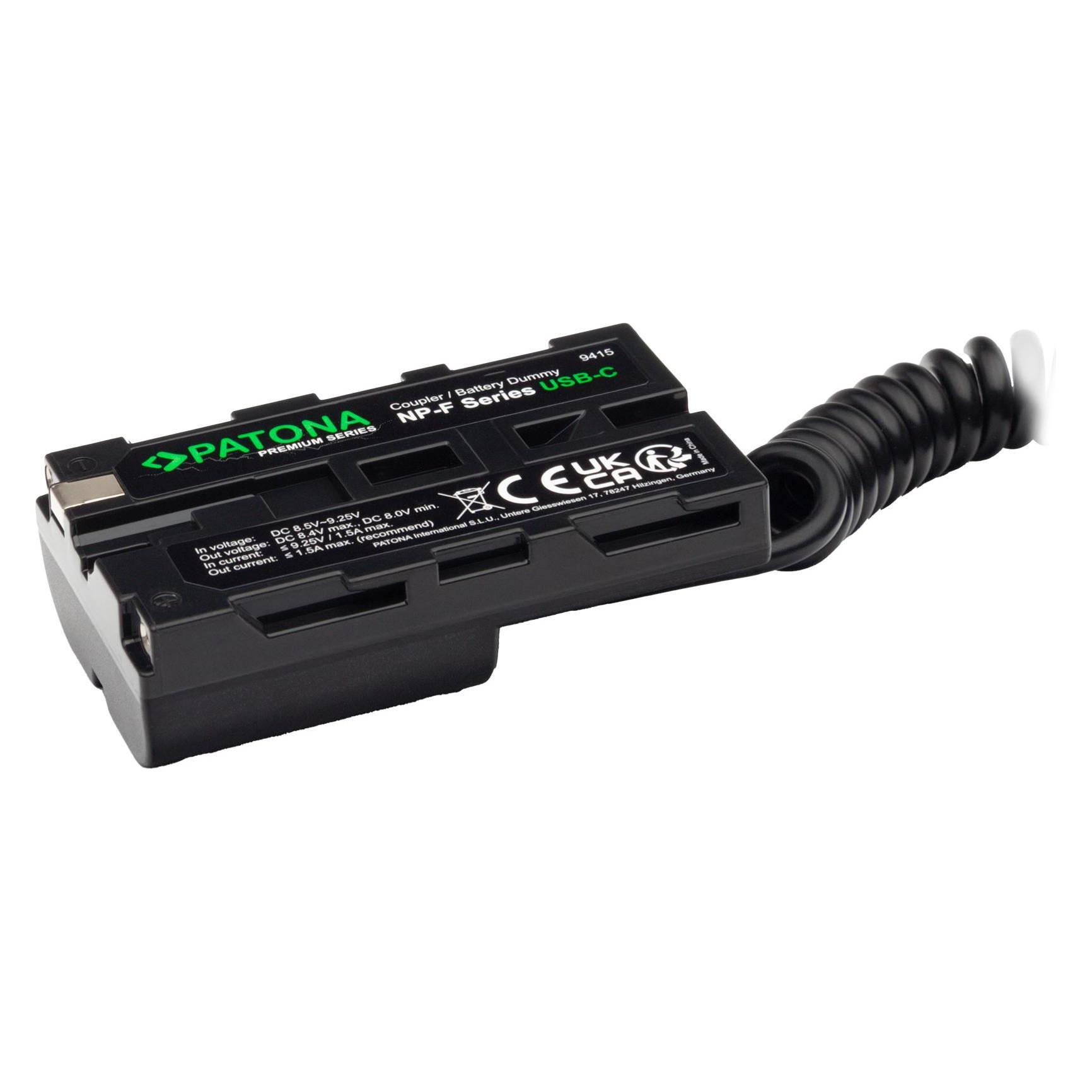 Patona USB-C Input Akku-Adapter NP-FZ100 (Kamera Akku Netzadapter) (9414)