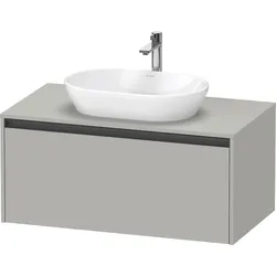 Duravit Ketho.2 Konsolenwaschtischunterbau, 1000x459x550mm, 1 Auszug, K24886007070000, Farbe: Betongrau Matt Dekor