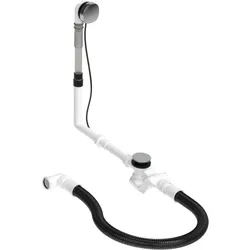 Duravit Quadroval Ab- und Überlaufgarnitur 792204000001000 Bowdenzuglänge 65 cm, d= 5,2cm, mit flexiblem Ablaufschlauch, chrom