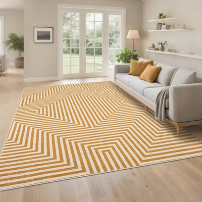 Garvee Washable Geometric Labyrinth Area Rug