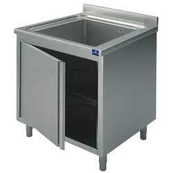 Virtus Spülschrank, 1 Becken, auf Schrank, mit Flügeltür, 700x600 mm (SLA1706)