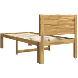 vidaXL, Bett, Einzelbettgestell mit Kopfteil ROSTOCK Weiss 75 x 190 cm (75 x 190 cm)