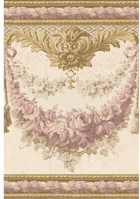 Seabrook Designs Scarborough Floral Drape Unpasted Wallpaper Border
