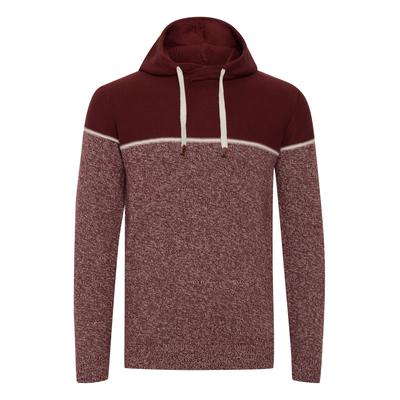 Strickfleece-Pullover INDICODE "Strickpullover IDLynde", Herren, Gr. L, rot (bordeaux), Obermaterial: 100% Baumwolle CO., Pullover