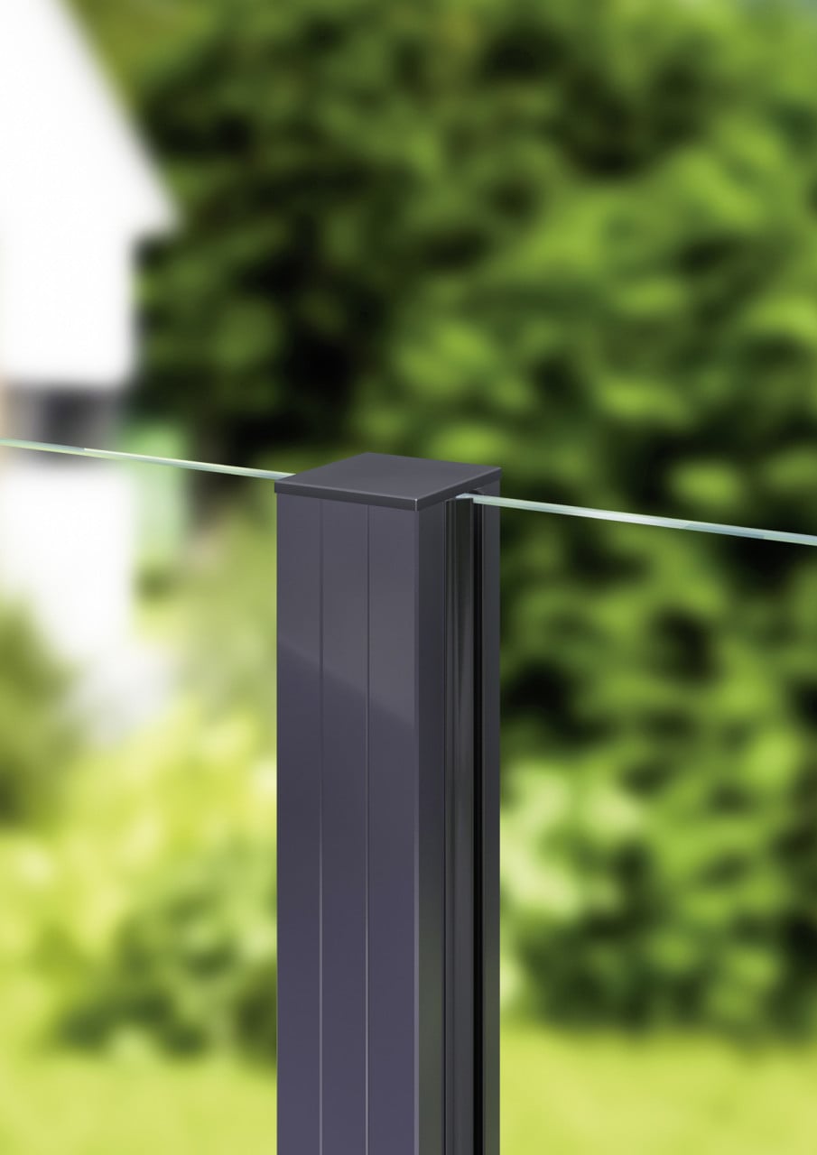 Weitere Aluminium-Pfosten 187 cm, 68 x 68 mm, anthrazitgrau RAL 7016