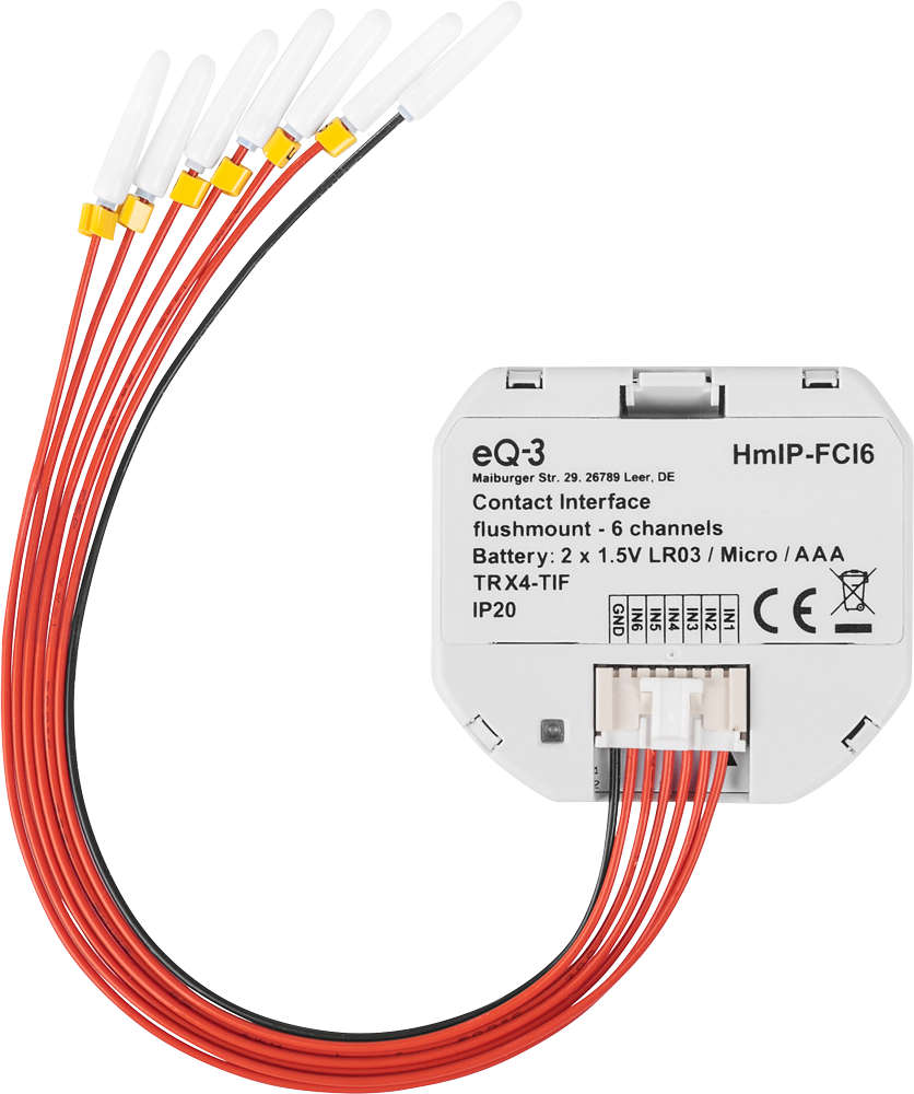 Homematic IP Kontakt-Schnittstelle Unterputz - 6-fach HmIP-FCI6