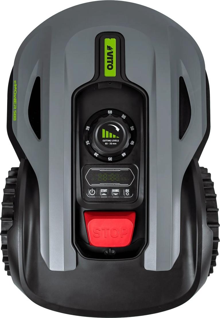 Mähroboter 20V Batterie 2.5Ah 500m2 - Ladestation - Peripheriekabel 130m- Autonomie 1h30 VITO