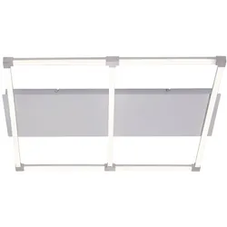 LED Deckenleuchte, stahlfarben, quadratisch, modern, 78x74cm