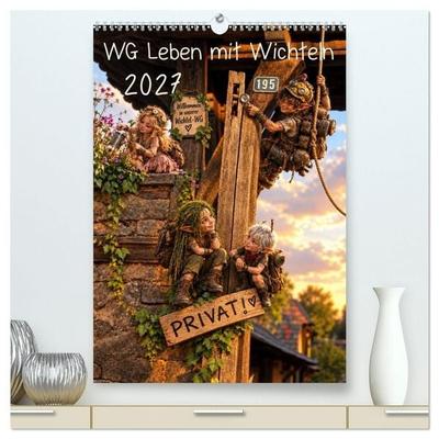 WG Leben mit Wichteln (hochwertiger Premium Wandkalender 2027 DIN A2 hoch), Kunstdruck in Hochglanz
