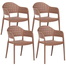 STUHL 4er-Set Braun Narino