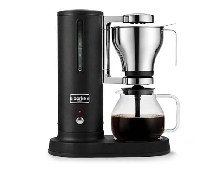 aarke Filterkaffeemaschine – Elektrische Kaffeemaschine, Glaskaraffe, Warmhaltefunktion, 10-Tassen-Kapazität,1.25L, Modernes Design, Kaffeezubereiter für Filterkaffee, ECBC-zertifiziert. Mattschwarz